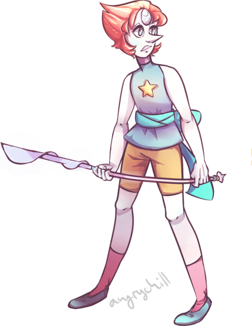 angrychill:  ((fullsize))i finally drew pearl from steven universe!