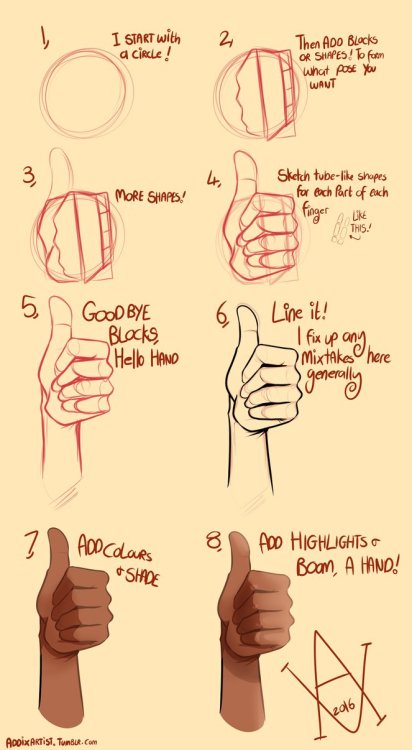 drawingden:  HAND TUTORIAL by BlubberBooty    thank you