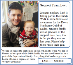 zoegetsabout:  SIGNAL BOOST!!!     Only 15 days left!!! We’ve raised ฝ,406 so far but there’s a long way to go before we match last year’s target of ฤ,000 Please reblog and if you can please support little Levi Ackles by sponsoring him for