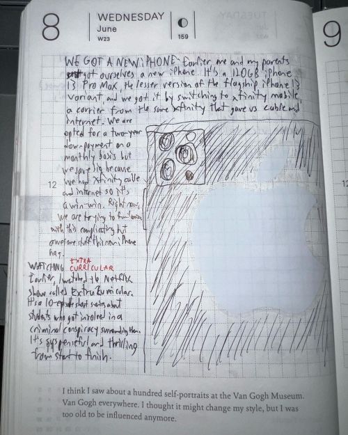 First Hobonichi post shot from my new iPhone. #ほぼ日手帳 #bulletjournaling #iphone #netflixhttps://www