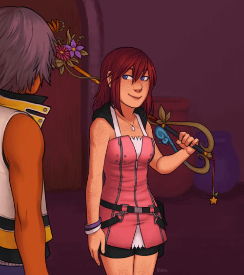 ramflega:  cutscene redraw of kairi’s 0.4 second appearance in the final trailer