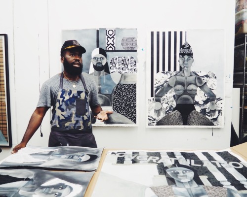 We spent the afternoon yesterday with Derrick Adams in his Gowanus studio learning about his powerfu