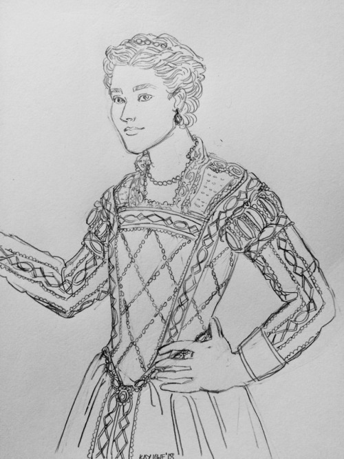 stripedroseandsketchpads:Aaaaaand after much research and some embarrassing anachronism (the 1590s f