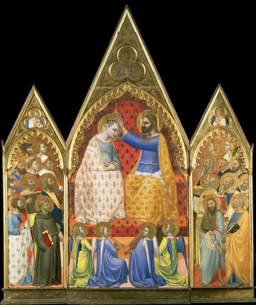 Coronation of the Virgin by Allegretto Nuzi, c. 1350