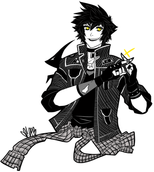 destiny-islanders:  Inktober | Day 7Kingdom Hearts’s resident hedgehog bad boy