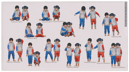 dearkims: DearKim_t_everyHeartToddlers’ pose set *Special thanks to @isbe　　　  　　☜ ♥ ☞ @ooobsooo 　