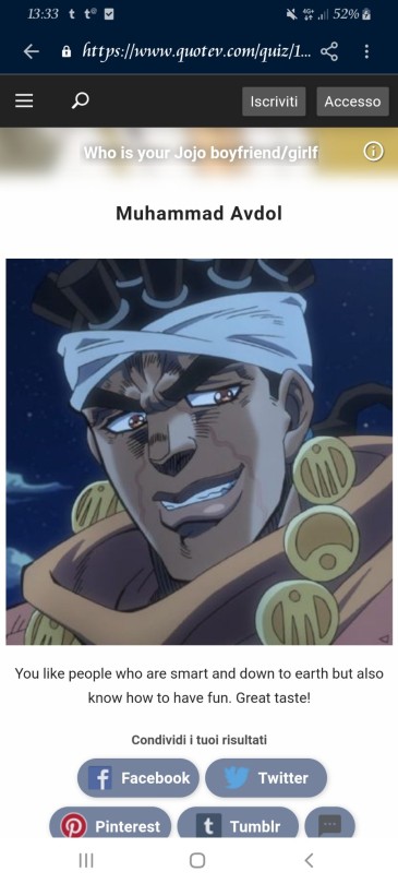 QUIZ DE JOJO!!!