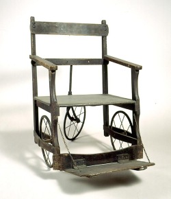 Wheelchair Used At Mont Park Hospital For The Insane Circa 1920. Collection: Museum