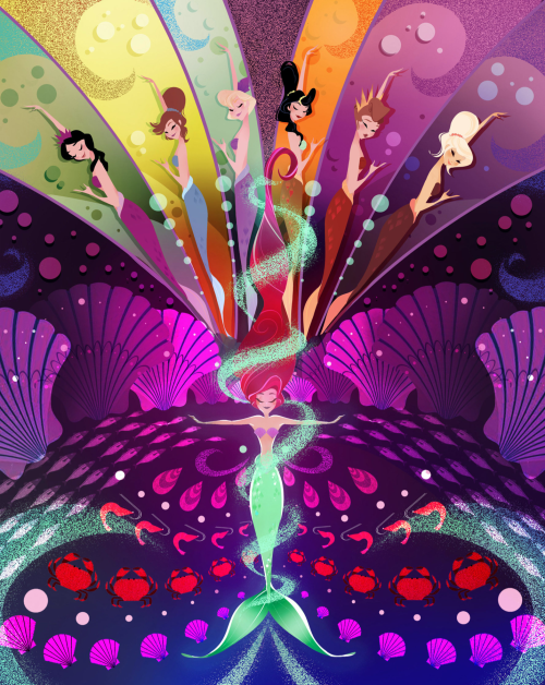 whencartoonsruletheworld:Disney Ultimate Princess Celebration Story Collection - 2/5 Ariel illustra