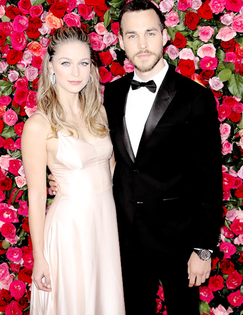 daniellecampbell: Melissa Benoist and Chris Wood attend the 72nd Annual Tony Awards in New York City