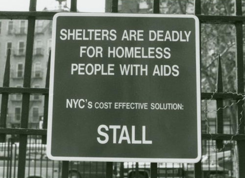 unhistorical: Art installation in Petrosino Park, New York City (1990) by AIDS activism art collecti