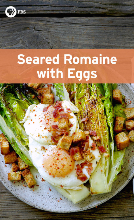 Seared Romaine with Eggs from PBS Food