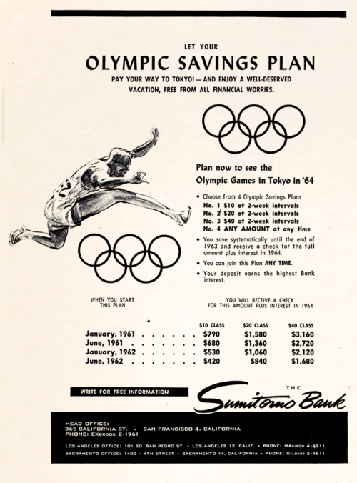 Sumitomo Bank Olympic Savings Plan, 1962
