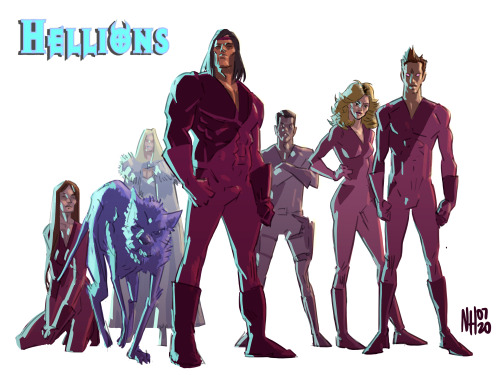 HELLIONS v. 1.0Some fan art of the New Mutants original counters. Kinda rough, but was just having f