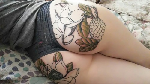 ladyrigormortis:  Round two of my ass tattoo 