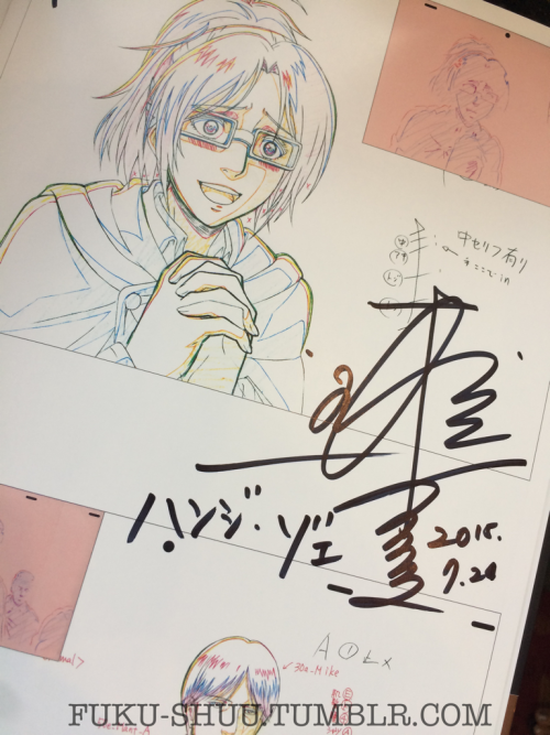 Got Hanji’s first apprearance key frame from Vol. 3 of my SnK artbooks signed by Romi Park (Who was the sweetest ever) herself today!! Life is fantastic.