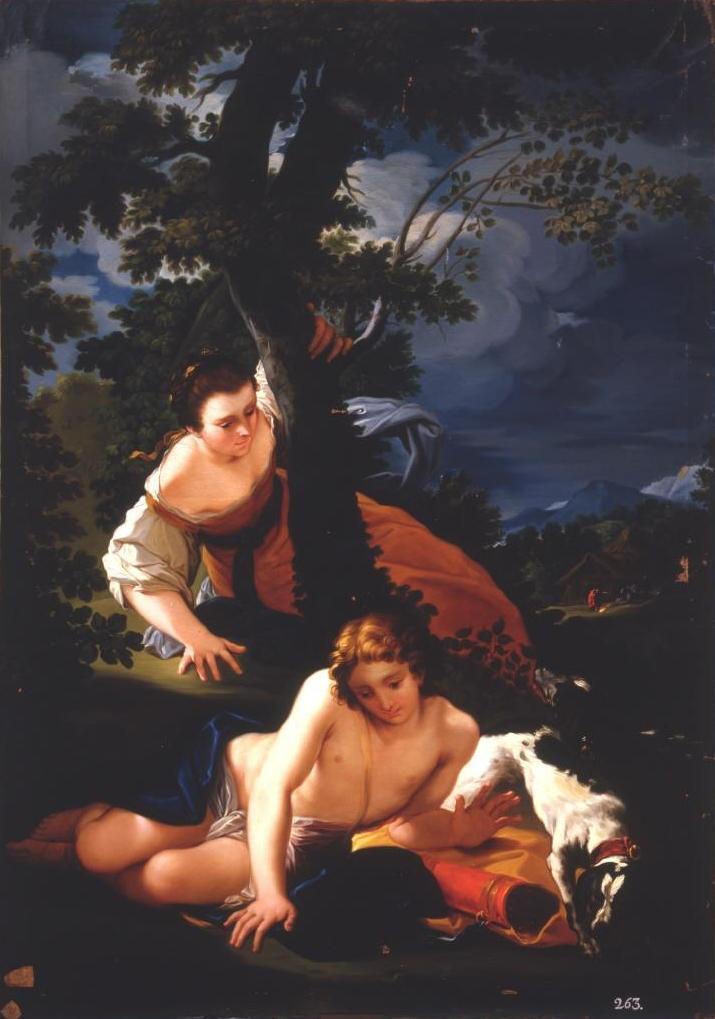 thisblueboy:  Manuel de Eraso (Spanish, 1742-1813), Echo and Narcissus, 1767, Museo