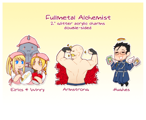 I made some new FMA charms!!! A limited quantity are up for preorder at my store:▶ http://sakulicina