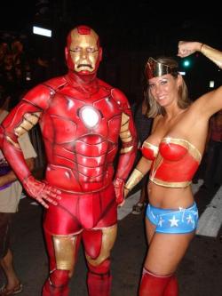 paintedfemales:  Iron Man & Wonder Woman