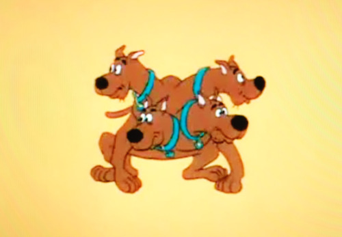 scoobydoomistakes:  12 seconds into the New Scooby-Doo Movies intro, Scooby becomes Cerberus. …what? No, I’m not blaming the animators and calling this a mistake. I fully support Scooby and his four-headed lifestyle.