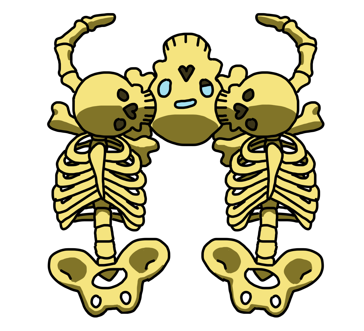 My Onix evolution, Fossilix, a Rock/Ghost type which evolves when given the  Rare Bone and leveling up in a graveyard. : r/fakemon