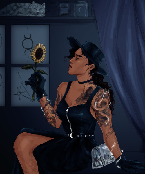 my participation to the reverse minibang for @grishaversebigbang starring Zoya as a tattoo witch! Ch