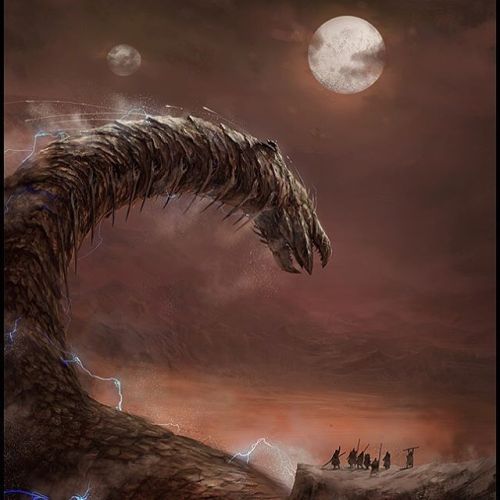 momarkmagic: Riding the Sandworm - interior illustration for the upcoming special edition of Frank H