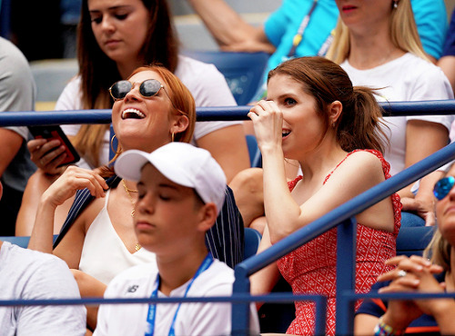 brittany-snow: Brittany Snow and Anna Kendrick attend the fourth round Women’s Singles match b