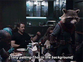 antthonystark:tony + looking out for thor in endgame