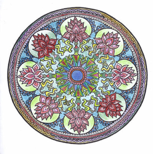 Found this in one of my coloring books yesterday (Mystical Mandala Coloring Book by Alberta Hutchins