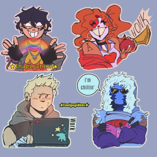 A Bunch Of Oc Stickers I Made For An Assignment