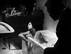 last-picture-show:last-picture-show: Frederico Fellini, Barbara Steele and Marcello Mastroianni (Production Still from 8 ½), 1963 