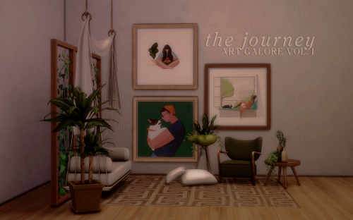 art galore vol. I“the journey”45 swatchessized down EA mesh; requires Get Famous custom thumbnailart