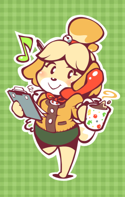 torkart:  The world’s best secretary is ready to get right back to work! Celebrating the amazing update for Animal Crossing New Leaf. It’s easily my most-played 3DS game and I couldn’t be happier for all the new things added~ ✮ Prints, shirts,