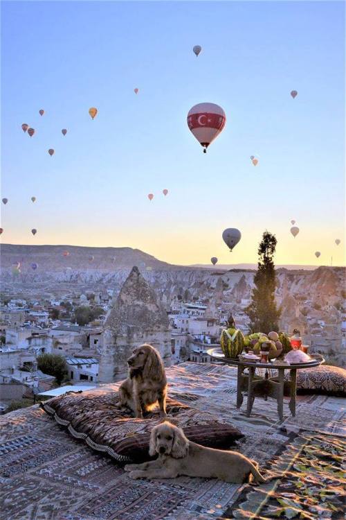 Summer sunrise in Göreme, Cappadocia, Turkey