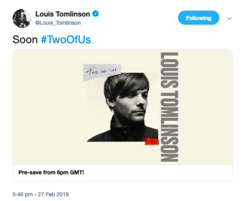 Tweet #TwoOfUS | Pre-save Two Of Us