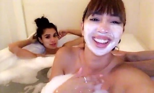 smolritzaramos:diane and jackie taking a bath together :) i’m living for this :)