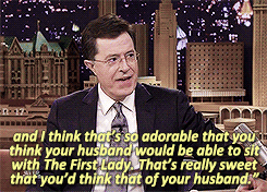 beeishappy:  TSJF | Stephen sits next to The First Lady.