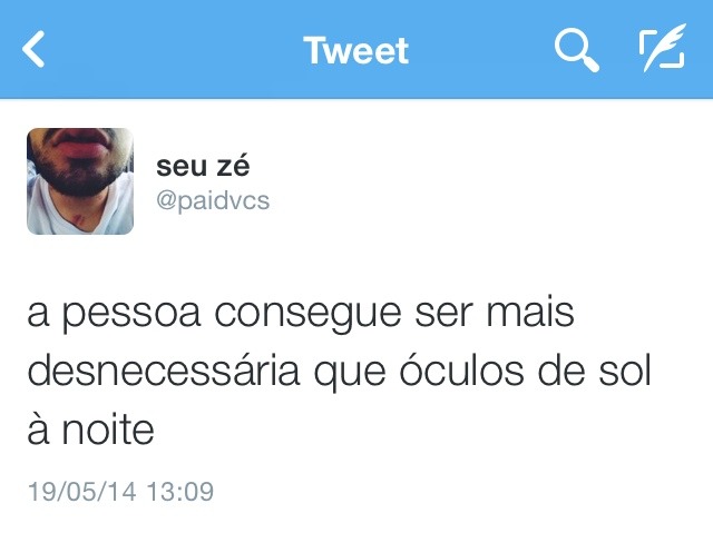 Que seja...