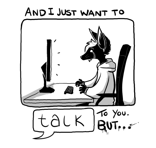 radleyarts:A comic about people and anxietyFeel free to talk to me any time! Like nobody is boring to me ^~^