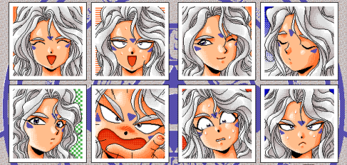 the-fourth-goddess:These character icons are from the Ah! Megami sama adventure game for the NEC PC-
