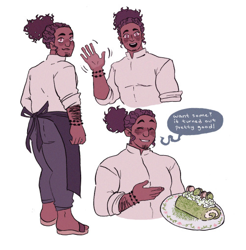 Baker character for a short comic I’m working on about being an NPC in an RPG worldPatreonKo-Fi
