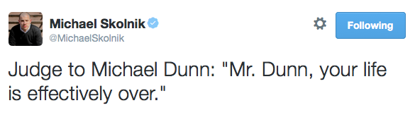 keithboykin:  Twitter reacts to the Michael Dunn sentence today. Dunn was sentenced