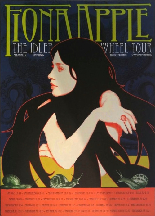 fionaapplerocks:Fiona Apple, Idler Wheel tour poster, 2012