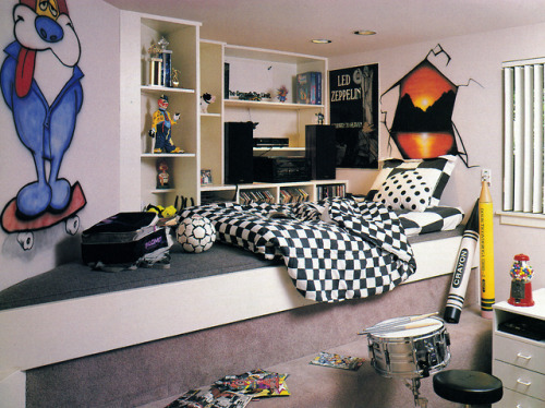 jpegfantasy:This teenager’s bedroom, clearly designed by clueless adults, is having an identity cris