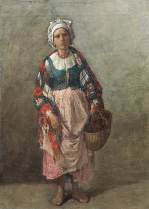 Villager by HIPOLIT LIPIŃSKI(Nowy Targ 1846 – Kraków 1884)