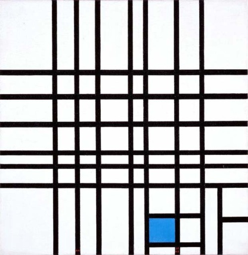 tierradentro:“Composition No. 12 with Blue”, 1942, Piet Mondrian.