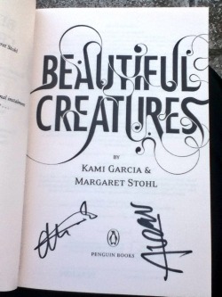 cloverjean:  i won a signed Beautiful Creatures
