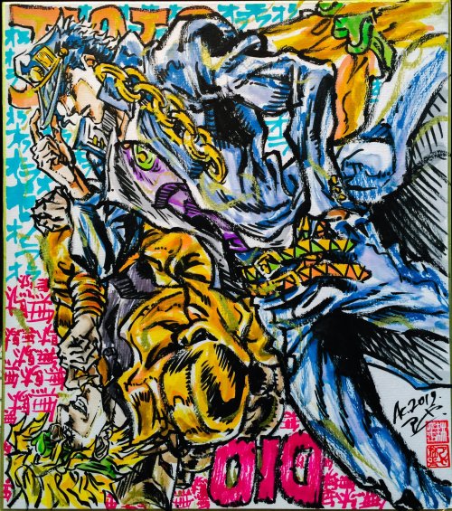 highdio: Jotaro vs DIO❗️Art by Kohei Ashiya celebrating Jotaro’s birthday month and the annivers