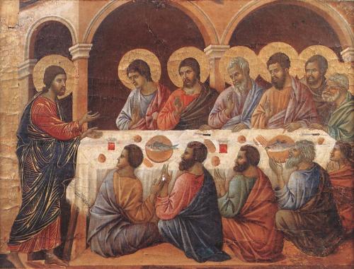 Appearance While the Apostles Are at Table, Duccio di Buoninsegna, between 1308 and 1311
